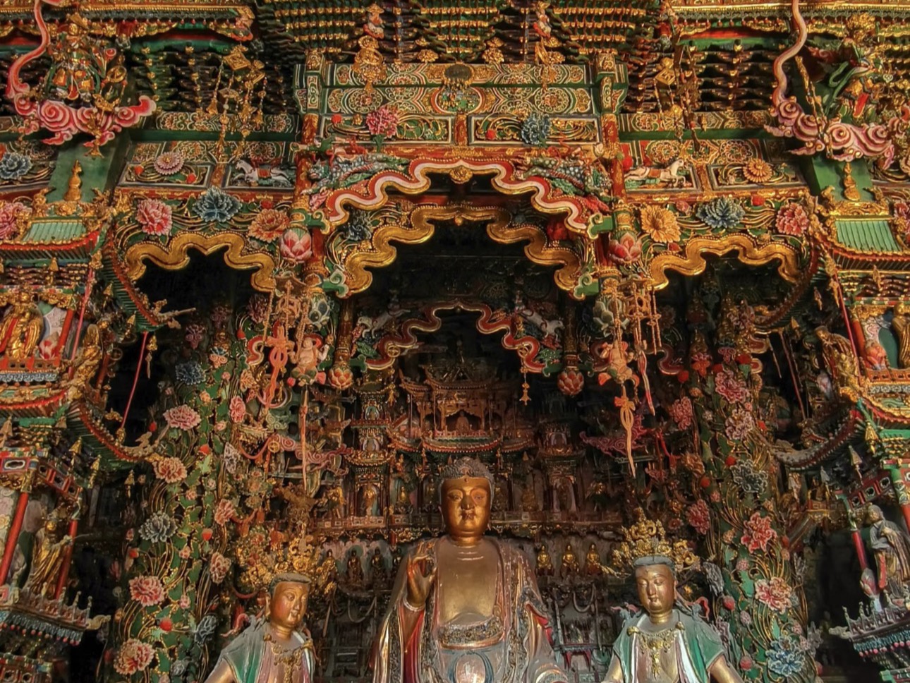 小西天大雄宝殿明代悬塑实拍
